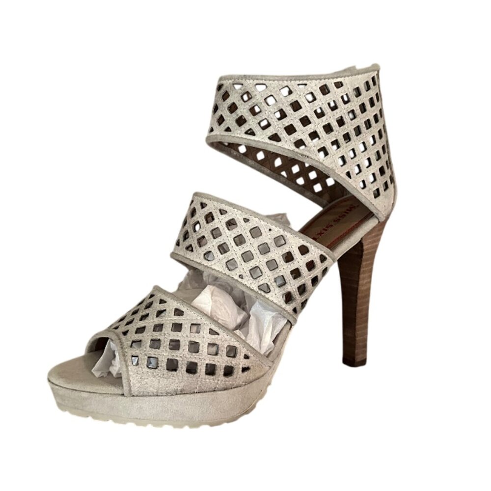 MISS SIXTY TIANA CUT-OUT LEATHER HEELS, NIB